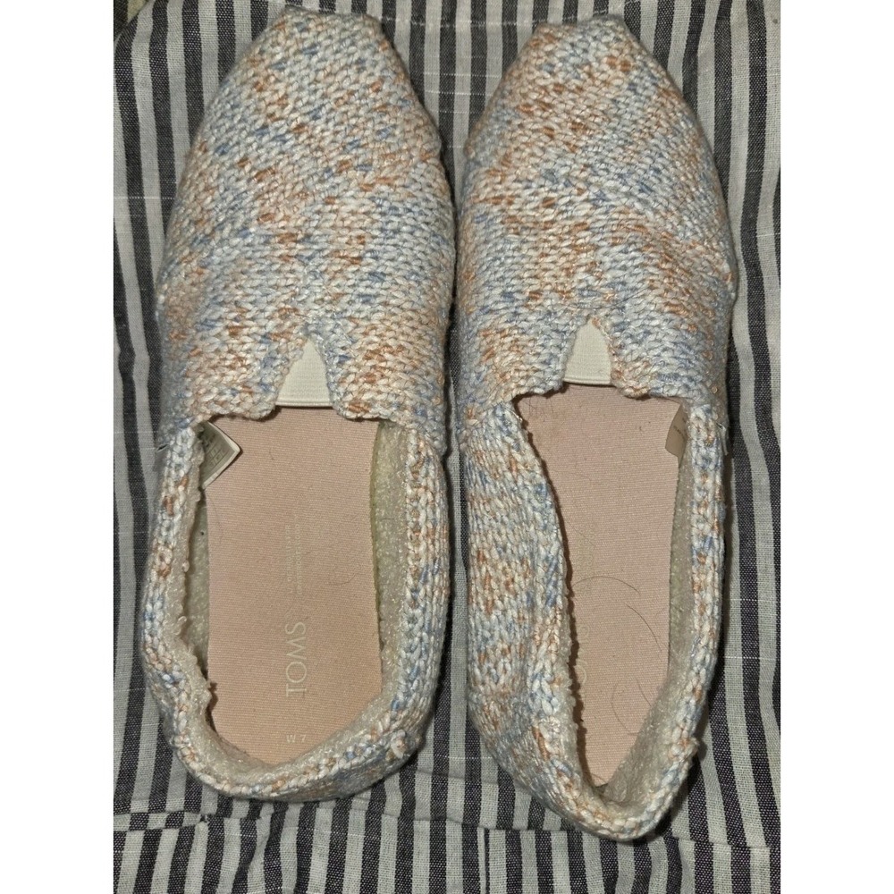 TOMS Alpargata Pastel Sweater Knit Flats. Fleece Lined. Warm. 7